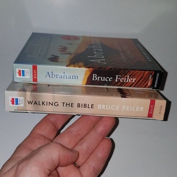 Bruce Feiler Audiobook Lot Abraham Walking the Bible CDs Books - Picture 2 of 7